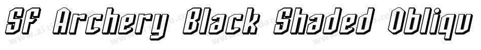 SF Archery Black Shaded Oblique字体转换